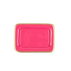 Gracie Pink Enameled Rectangle Soap Dish, Catch All Tray, Jewelry Tray for Bathroom, Vanity, Sink - Decorative Laney Tray - from Jaye's Studio