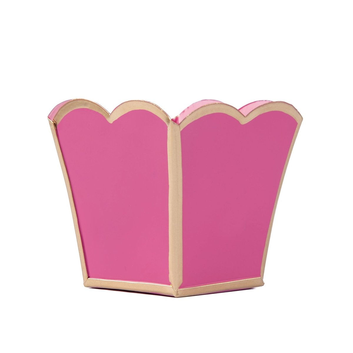 Gracie Pink Square Metal Cachepot For Bedroom, Office, Kitchen, Living Room - Gracie Scarlette Collection - Cachepots from Jaye's Studio