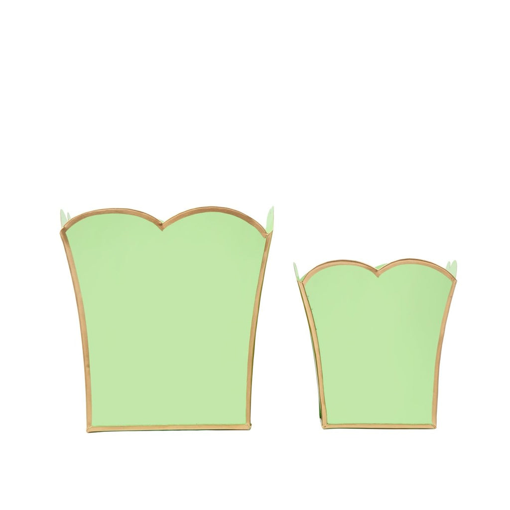 Gracie Pistachio Square Metal Cachepot For Bedroom, Office, Kitchen, Living Room - Gracie Scarlett Collection - Cachepots from Jaye's Studio