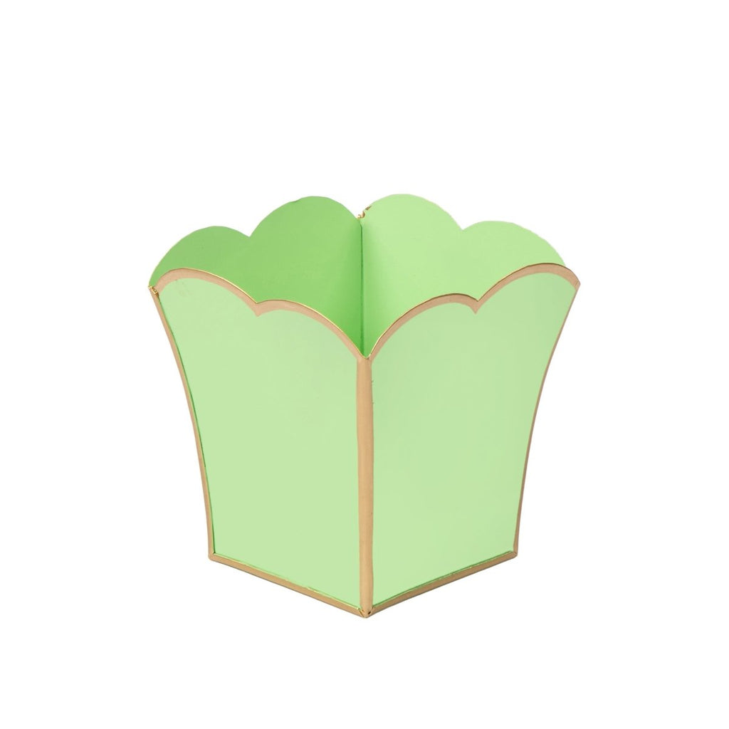 Gracie Pistachio Square Metal Cachepot For Bedroom, Office, Kitchen, Living Room - Gracie Scarlett Collection - Cachepots from Jaye's Studio