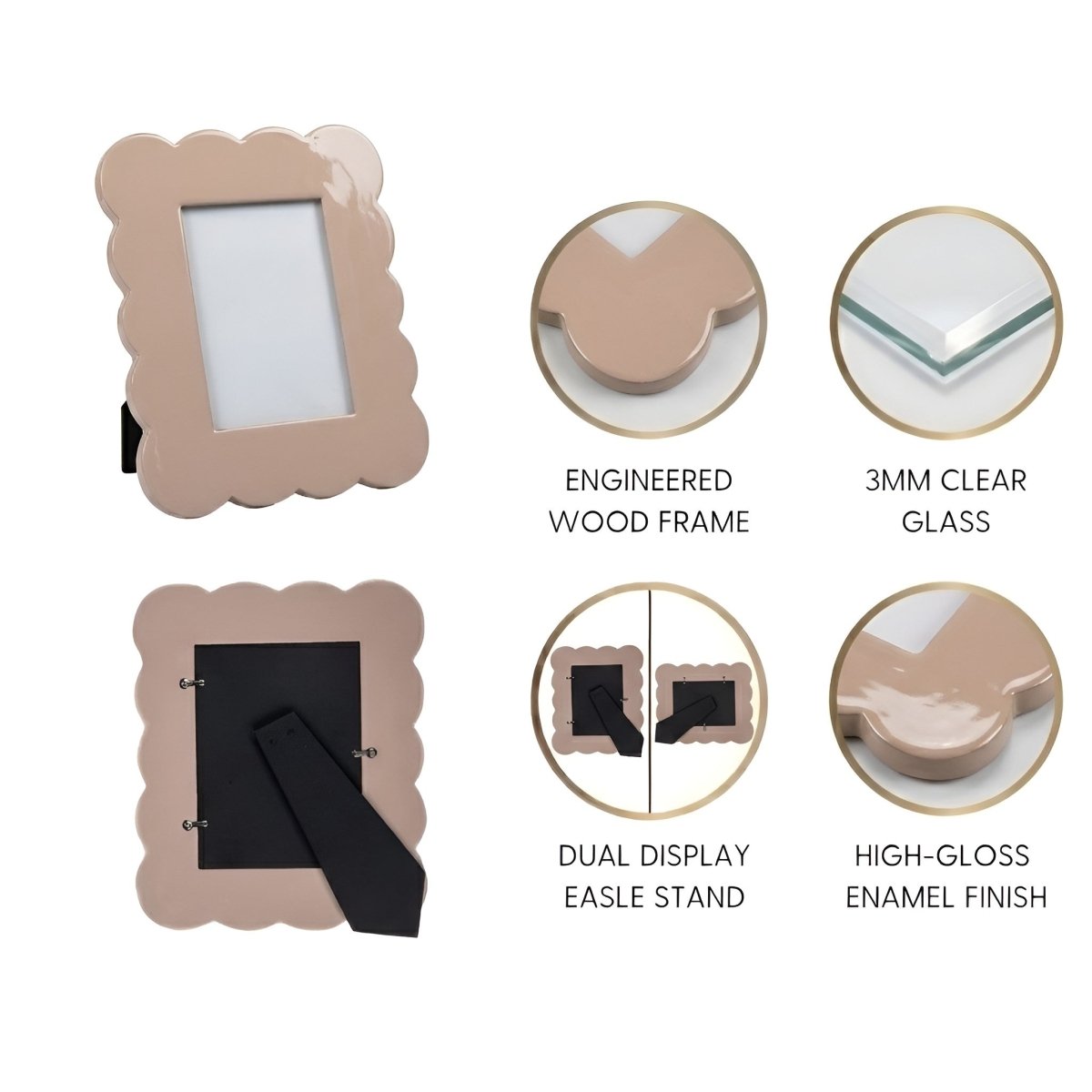 Gracie Scalloped Photo Frame - Photo & Picture Frames from Jaye's Studio