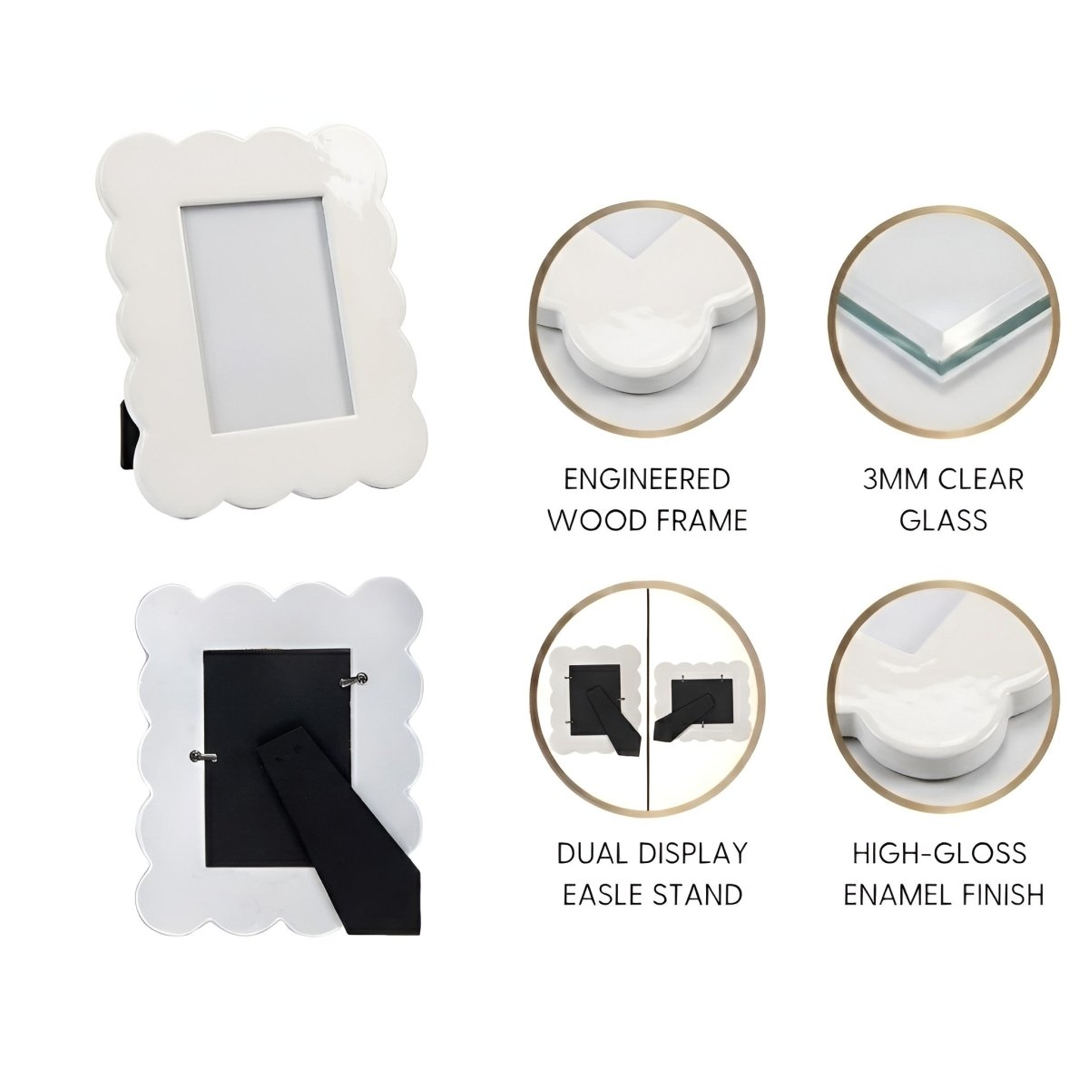 Gracie Scalloped Photo Frame - Photo & Picture Frames from Jaye's Studio