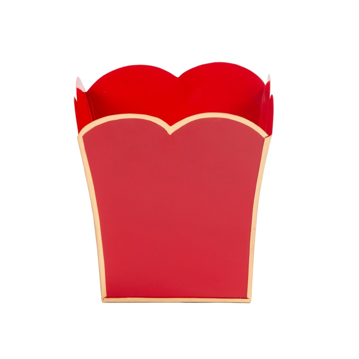 Gracie Scarlett Red Square Metal Cachepot For Bedroom, Office, Kitchen, Living Room - Gracie Scarlette Collection - Cachepots from Jaye's Studio