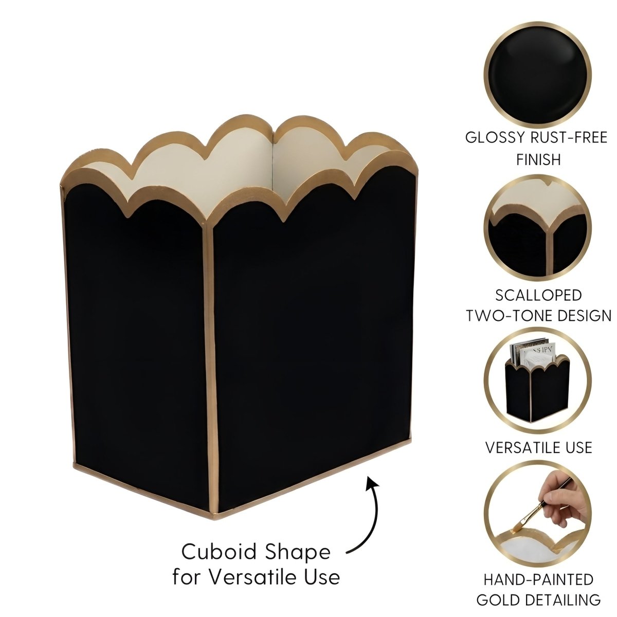 Gracie Scarlett Wastebasket - Wastebaskets from Jaye's Studio