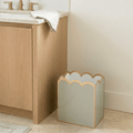 Gracie Scarlett Wastebasket - Sage Green & White - Avail 05/19 - Wastebaskets from Jaye's Studio