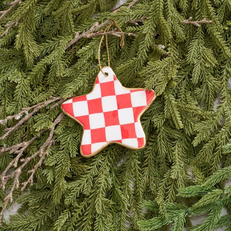 Gracie Star Ornament - Red - Avail 11/26 - Holiday Ornaments from Jaye's Studio