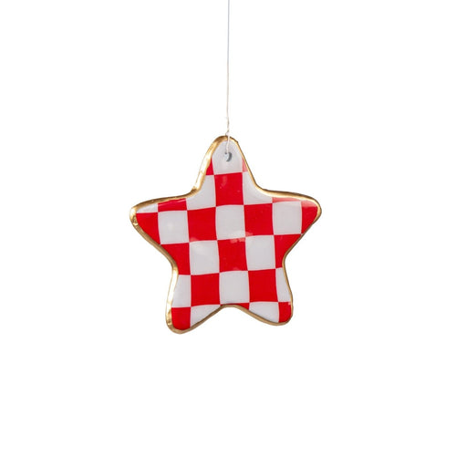 Gracie Star Ornament - Red - Avail 11/26 - Holiday Ornaments from Jaye's Studio