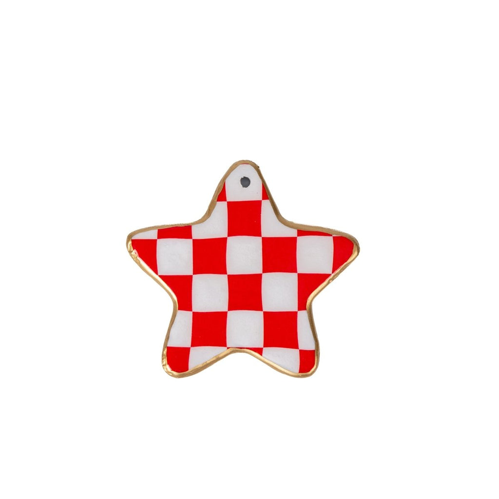 Gracie Star Ornament - Red - Avail 11/26 - Holiday Ornaments from Jaye's Studio