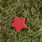 Gracie Star Ornament - Red - Holiday Ornaments from Jaye's Studio