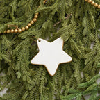 Gracie Star Ornament - White - Holiday Ornaments from Jaye's Studio