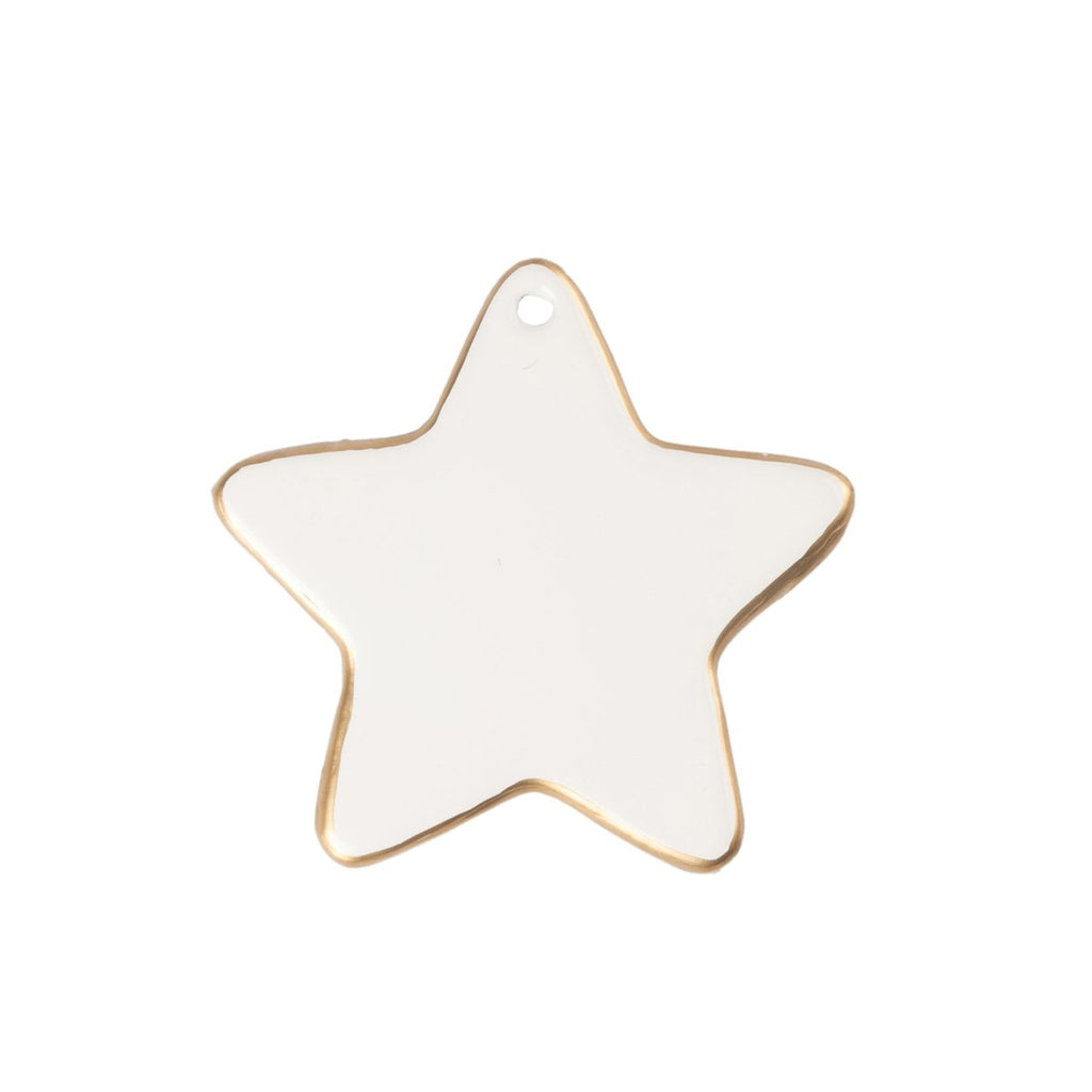 Gracie Star Ornament - White - Holiday Ornaments from Jaye's Studio
