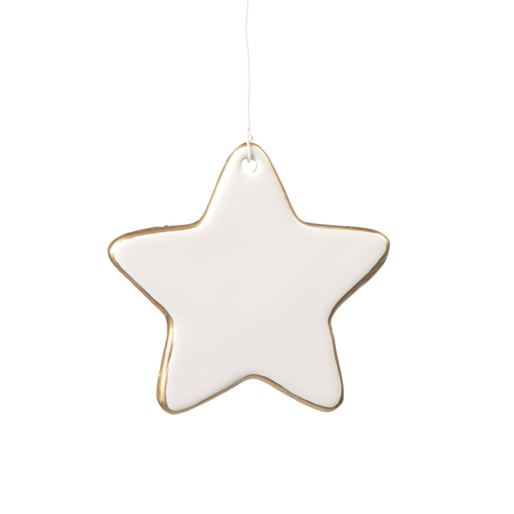 Gracie Star Ornament - White - Holiday Ornaments from Jaye's Studio