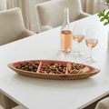 Gracie Statement Platter - Mango Wood & Pink Enamel - from Jaye's Studio