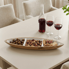 Gracie Statement Platter - Mango Wood & White Enamel - from Jaye's Studio