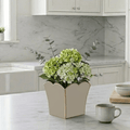 Gracie Taupe Square Metal Cachepot For Bedroom, Office, Kitchen, Living Room - Gracie Scarlette Collection - Cachepots from Jaye's Studio