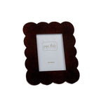 Gracie Tortoise Scalloped Rectangular Metal Photo Frame, Picture Frame for Home, Bedroom, Home Office - Avail 04/18 - Photo & Picture Frames from Jaye's Studio