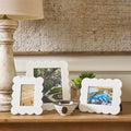 Gracie White Scalloped Rectangular Metal Photo Frame, Picture Frame for Home, Bedroom, Home Office - Photo & Picture Frames from Jaye's Studio