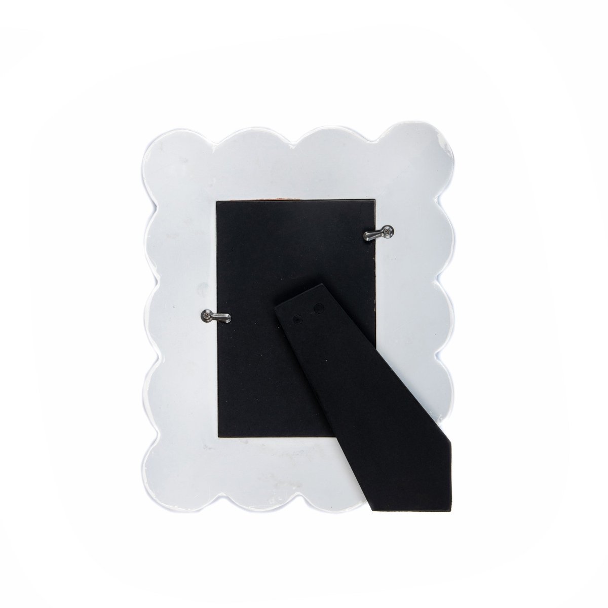 Gracie White Scalloped Rectangular Metal Photo Frame, Picture Frame for Home, Bedroom, Home Office - Photo & Picture Frames from Jaye's Studio