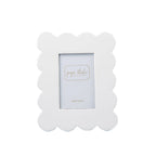 Gracie White Scalloped Rectangular Metal Photo Frame, Picture Frame for Home, Bedroom, Home Office - Photo & Picture Frames from Jaye's Studio