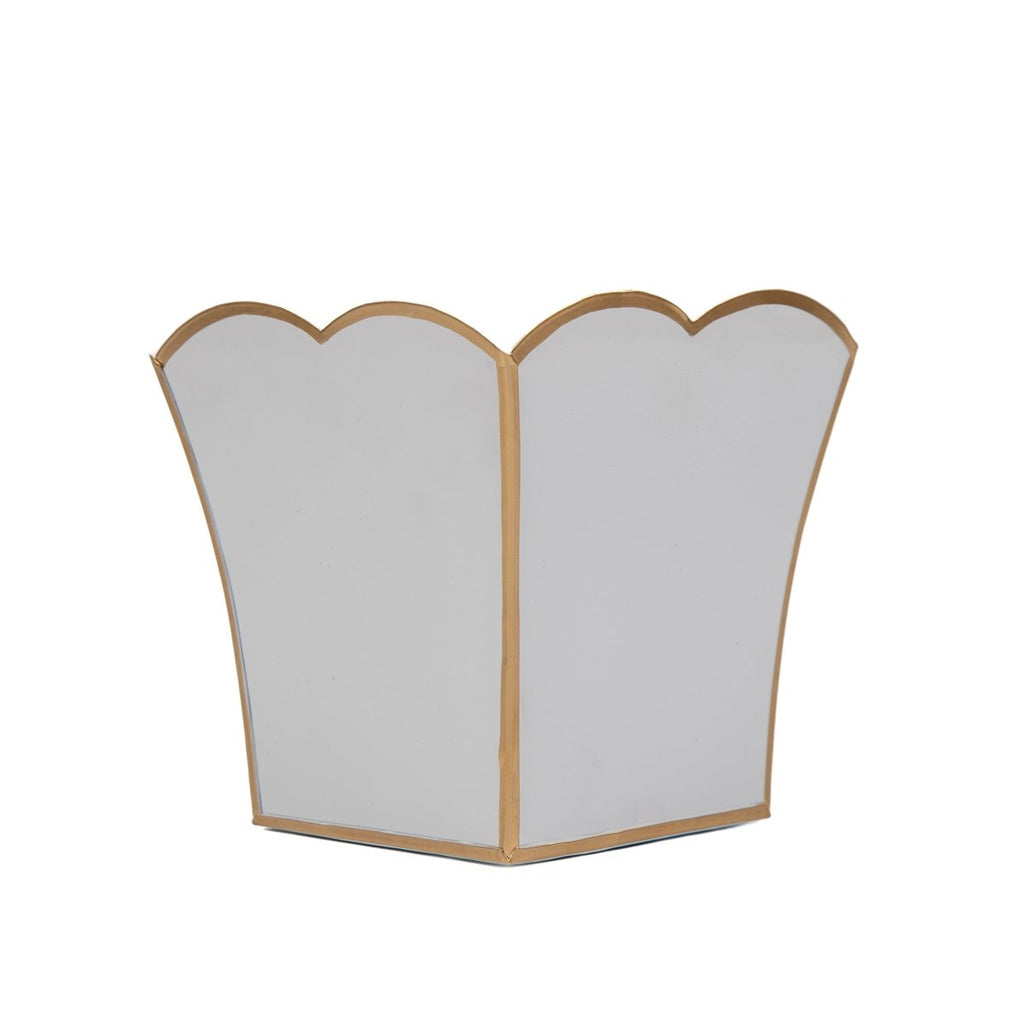 Gracie White Square Metal Cachepot For Bedroom, Office, Kitchen, Living Room - Gracie Scarlette Collection - Cachepots from Jaye's Studio