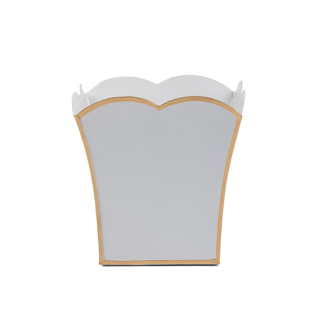 Gracie White Square Metal Cachepot For Bedroom, Office, Kitchen, Living Room - Gracie Scarlette Collection - Cachepots from Jaye's Studio