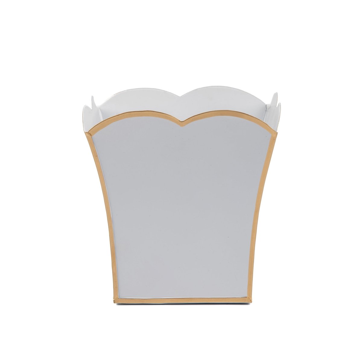 Gracie White Square Metal Cachepot For Bedroom, Office, Kitchen, Living Room - Gracie Scarlette Collection - Cachepots from Jaye's Studio