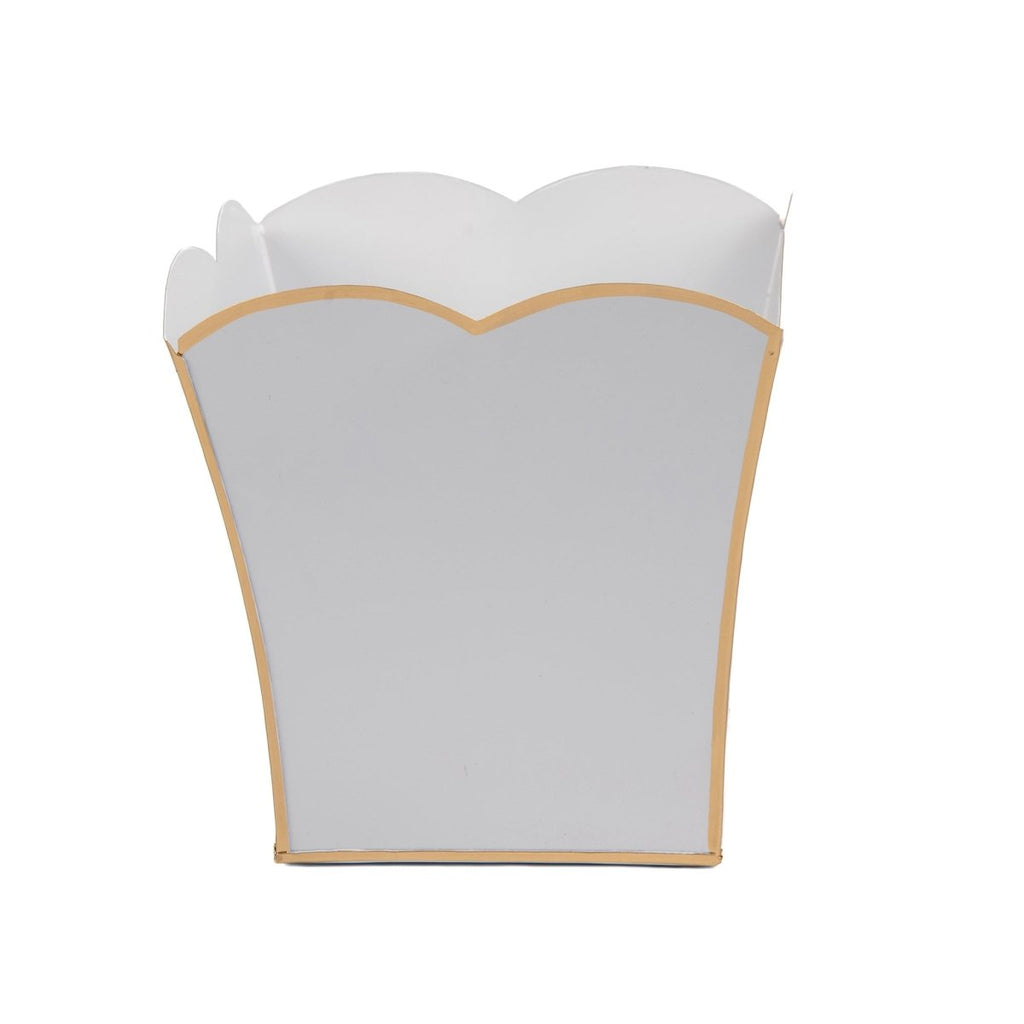 Gracie White Square Metal Cachepot For Bedroom, Office, Kitchen, Living Room - Gracie Scarlette Collection - Cachepots from Jaye's Studio