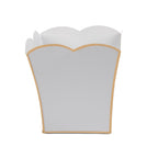 Gracie White Square Metal Cachepot For Bedroom, Office, Kitchen, Living Room - Gracie Scarlette Collection - Cachepots from Jaye's Studio