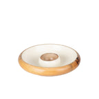 Gracie Wooden Chip & Dip Bowl - White - Avail 04/18 - from Jaye's Studio