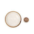 Gracie Wooden Chip & Dip Bowl - White - Avail 04/18 - from Jaye's Studio