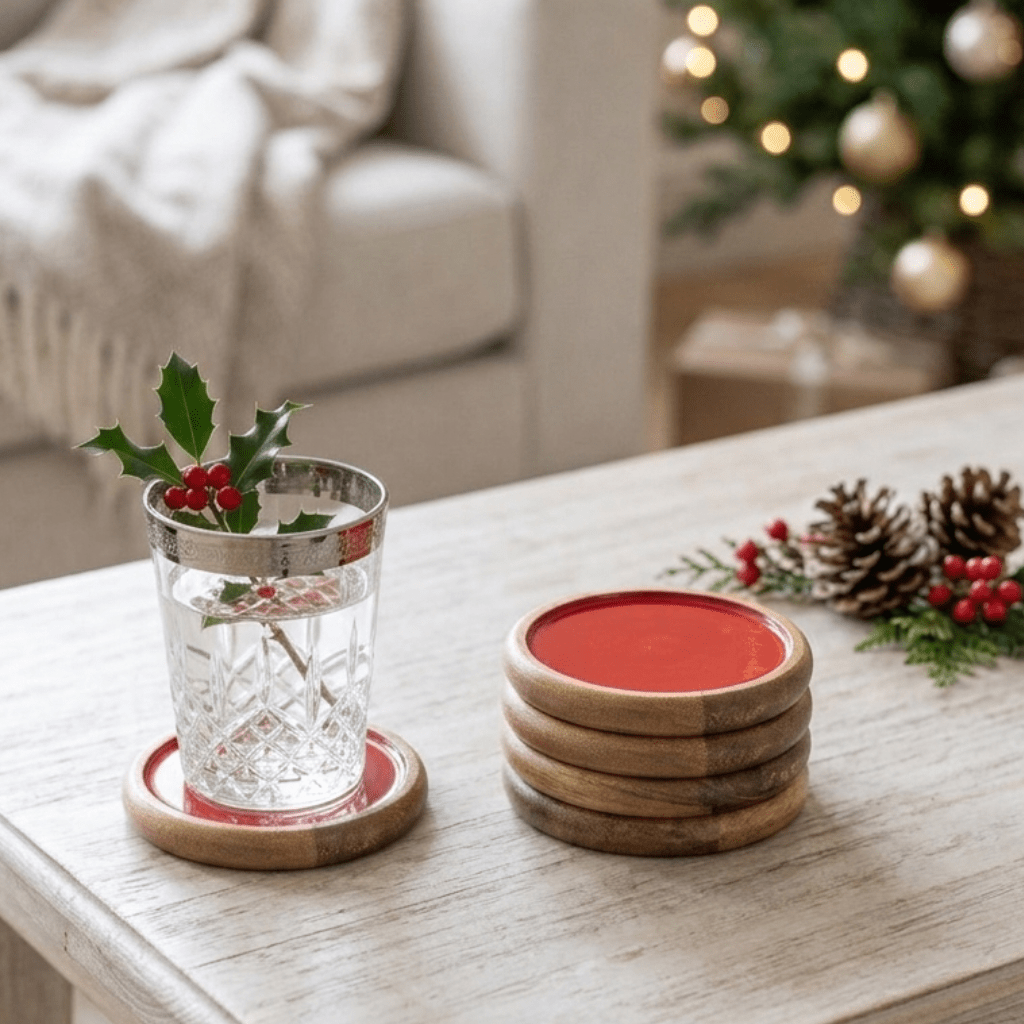 Gracie Wooden Coasters Set (4pk) - from Jaye's Studio