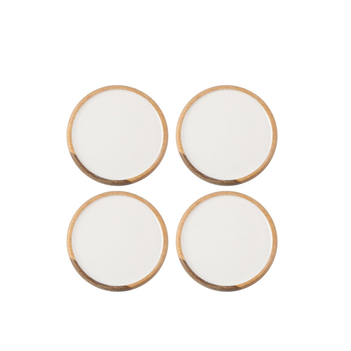 Gracie Wooden Coasters Set (4pk) - White - Avail 11/29 - from Jaye's Studio