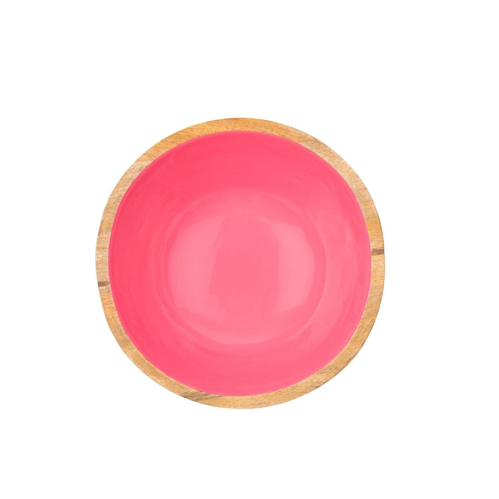 Gracie Wooden Salad Bowl - Pink - Avail 04/18 - from Jaye's Studio