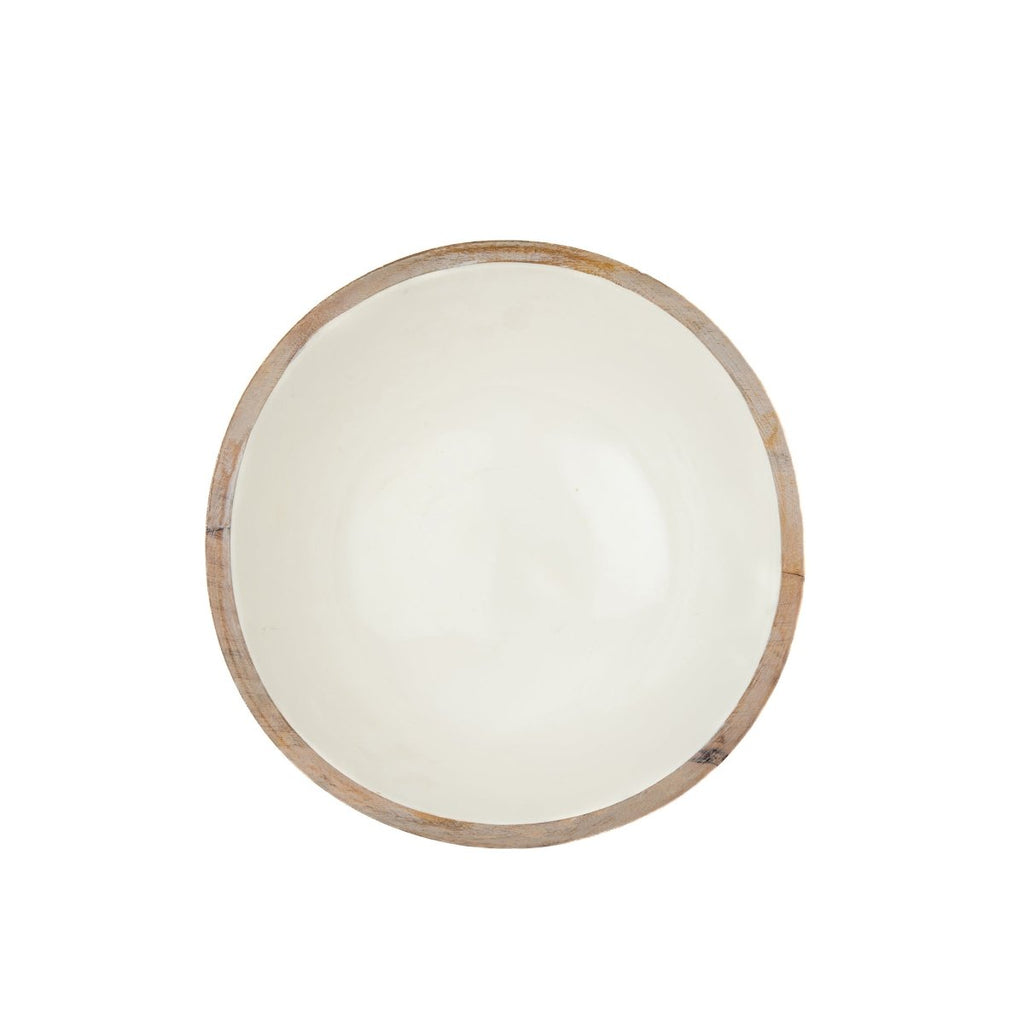 Gracie Wooden Salad Bowl - White - Avail 04/18 - from Jaye's Studio