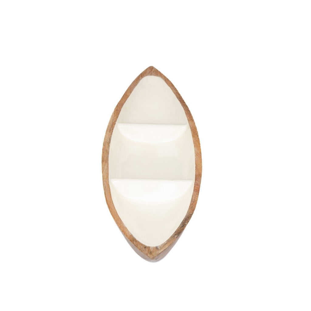 Gracie Wooden Serving Boat Tray - White - Avail 04/18 - from Jaye's Studio