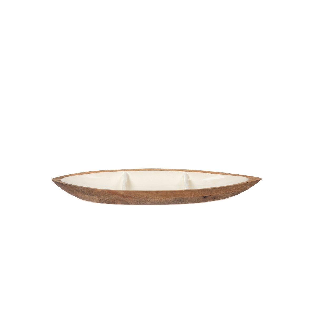 Gracie Wooden Serving Boat Tray - White - Avail 04/18 - from Jaye's Studio