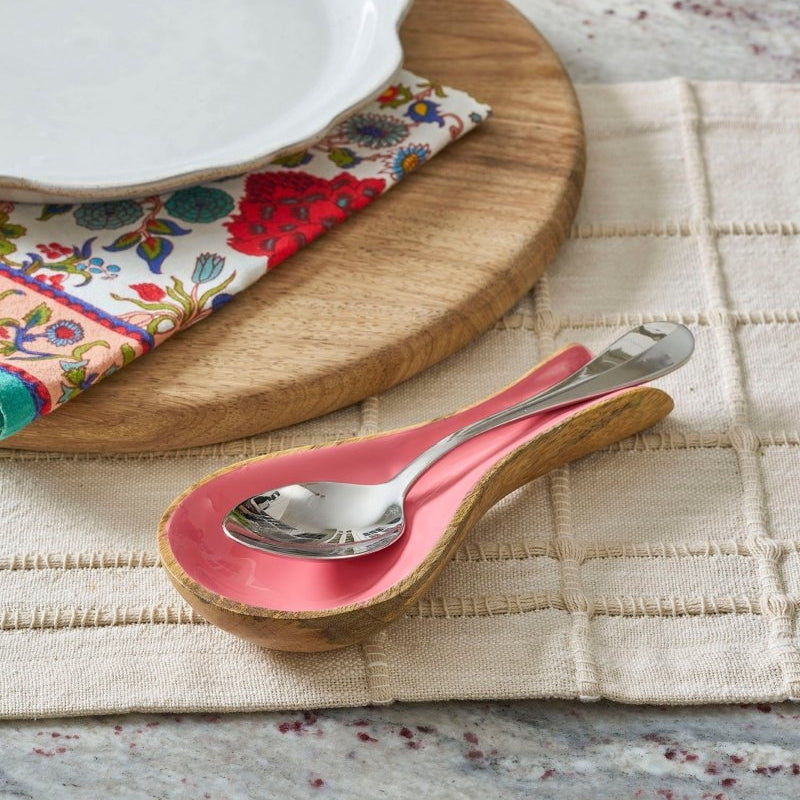Gracie Wooden Spoon Rest - Pink - Avail 03/20 - from Jaye's Studio