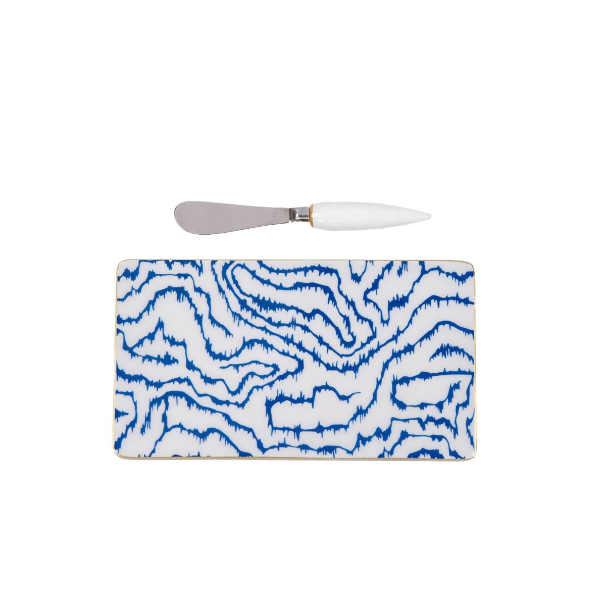 Heatwave Enameled Blue Charcuterie Board, Wooden Cutting Board, Chopping Board for Serving, Food & Meat Prep - Avail 05/31 - Cutting Board from Jaye's Studio