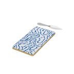 Heatwave Enameled Blue Charcuterie Board, Wooden Cutting Board, Chopping Board for Serving, Food & Meat Prep - Avail 05/31 - Cutting Board from Jaye's Studio