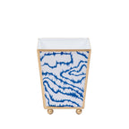 Heatwave Enameled Blue / Cobalt Blue Square Metal Cachepot for Bedroom, Office, Kitchen or Living Room - Cachepots from Jaye's Studio