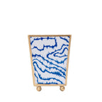 Heatwave Enameled Blue / Cobalt Blue Square Metal Cachepot for Bedroom, Office, Kitchen or Living Room - Cachepots from Jaye's Studio