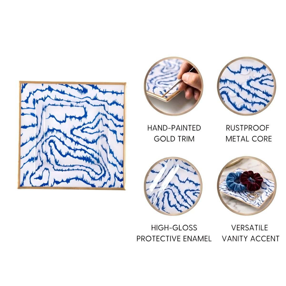 Heatwave Enameled Tori Trinket Tray - Trinket Trays from Jaye's Studio