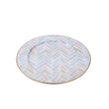 Herringbone Enameled Taupe Charger Plate For Dinnerware, Place settings, Entertaining, Table Top (Pk of 4) - Decorative Plates from Jaye's Studio