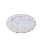 Herringbone Enameled Taupe Charger Plate For Dinnerware, Place settings, Entertaining, Table Top (Pk of 4) - Decorative Plates from Jaye's Studio