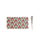 Holly Wreath Bow Amelia Enameled Red and Green Charcuterie Board, Wooden Cutting Board, Chopping Board for Serving, Food & Meat Prep - Cutting Board from Jaye's Studio