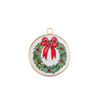 Holly Wreath Bow Ornament (single) - Holiday Ornaments from Jaye's Studio