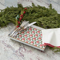 Holly Wreath Bow Red and Green Enameled Rectangle Vanity Tray for Bathroom, Vanity, Bedroom - Oliver Decorative Tray - Vanity Trays from Jaye's Studio