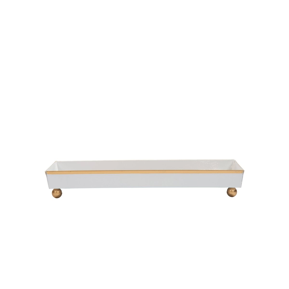 Holly Wreath Bow Red and Green Enameled Rectangle Vanity Tray for Bathroom, Vanity, Bedroom - Oliver Decorative Tray - Vanity Trays from Jaye's Studio