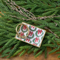Holly Wreath Bow Red and Green Rectangle Catch All Tray, Jewelry Tray for Bathroom, Vanity - Decorative Landry Tray - Trinket Trays from Jaye's Studio