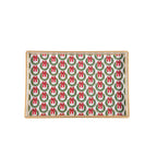 Holly Wreath Bow Red and Green Rectangle Decorative Serving Tray - for Kitchen, Barware, Vanity - Serving Trays from Jaye's Studio